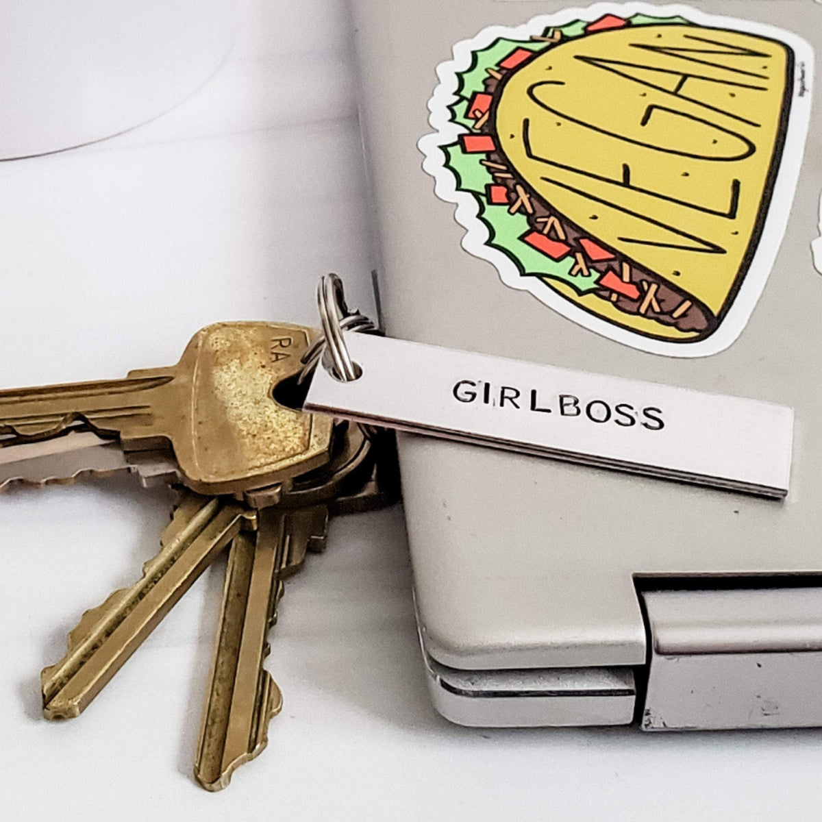DO EPIC SHIT Hand stamped Aluminum lightweight Keychain