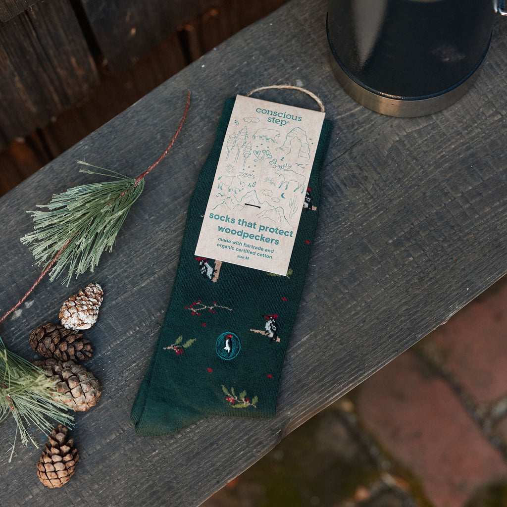 Socks that Protect Woodpeckers